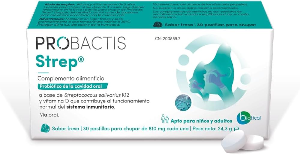 probactis strep 30 pastillas salud y bienestar