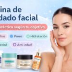Rutina de cuidado facial diaria para manchas, poros, hidratación y anti-edad