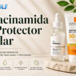 Niacinamida y protector solar para mejorar la piel y protegerla del sol