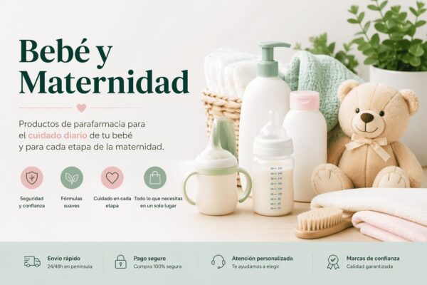 Productos de bebé y maternidad para higiene diaria, cuidado suave y accesorios prácticos