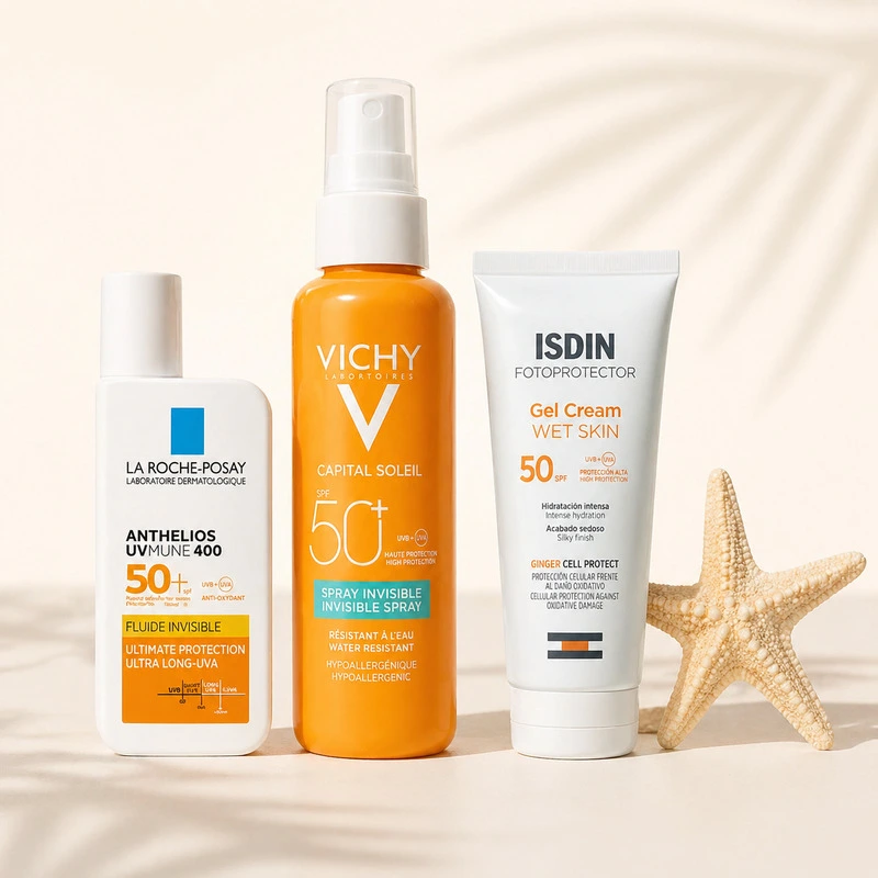 Productos de protección solar SPF50 de parafarmacia online