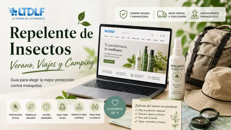 Repelente de insectos para verano, viajes y camping con protección contra mosquitos