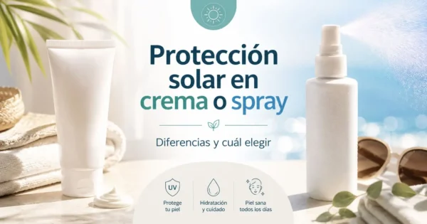 Protección solar en crema o spray para rostro y cuerpo