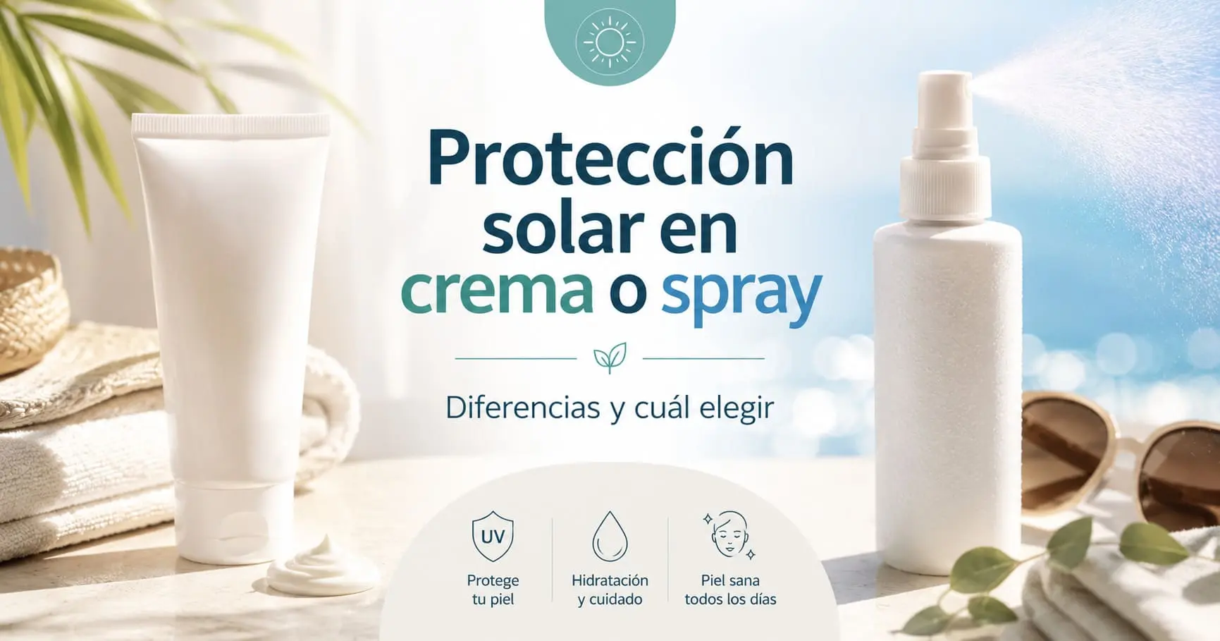 Protección solar en crema o spray para rostro y cuerpo